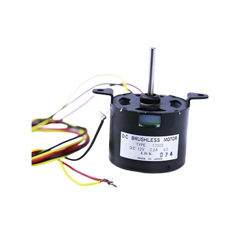 12 Volt Redüktörlü Motor Siyah, 3 Uçlu