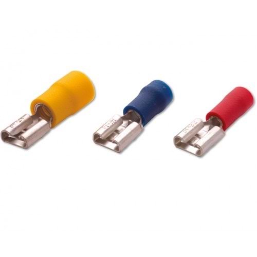 0.50-1.50mm2 Dişi Fatson Tip İzoleli Kablo Ucu 0.8X6,35mm Kırmızı