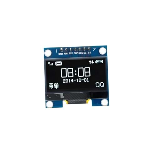 1.3 inç SPI OLED LCD Ekran Modülü + 7 Pin 128x64