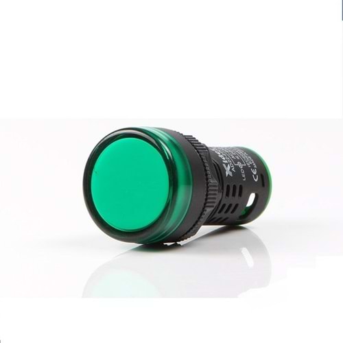 Sinyal Lambası 22mm Metal 24V Yeşil Renk AD22-22DS
