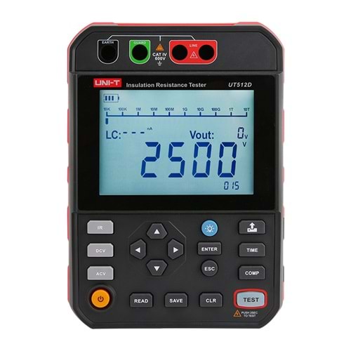 UT512D 2.5kV Dijital İzolasyon Direnci Test Cihazı UNI-T