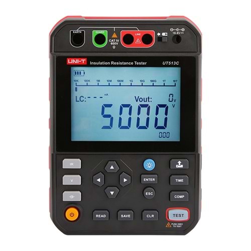 UT513C 5kV Dijital İzolasyon Direnci Test Cihazı UNI-T