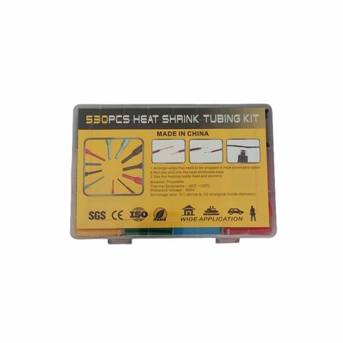 530 Çeşit Renkli Makaron Seti Kutulu Isı ile Daralan Makaron