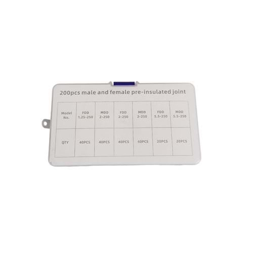 Dişi Erkek İzoleli Faston Tip Kablo Ucu Seti 200 Parça