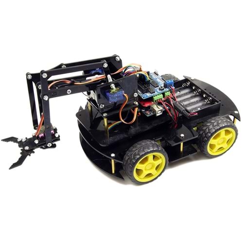 Arduino Robot Kollu 4WD Mobil Araba Kiti - (Demonte Montajsız)