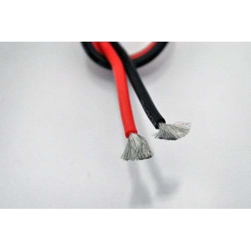 24 AWG Silikon Kablo Kırmızı - 1 Metre