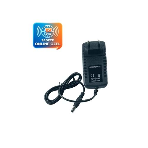 3V 1A Priz Tip Plastik Kasa Adaptör 5.5x2.5mm DC Uçlu