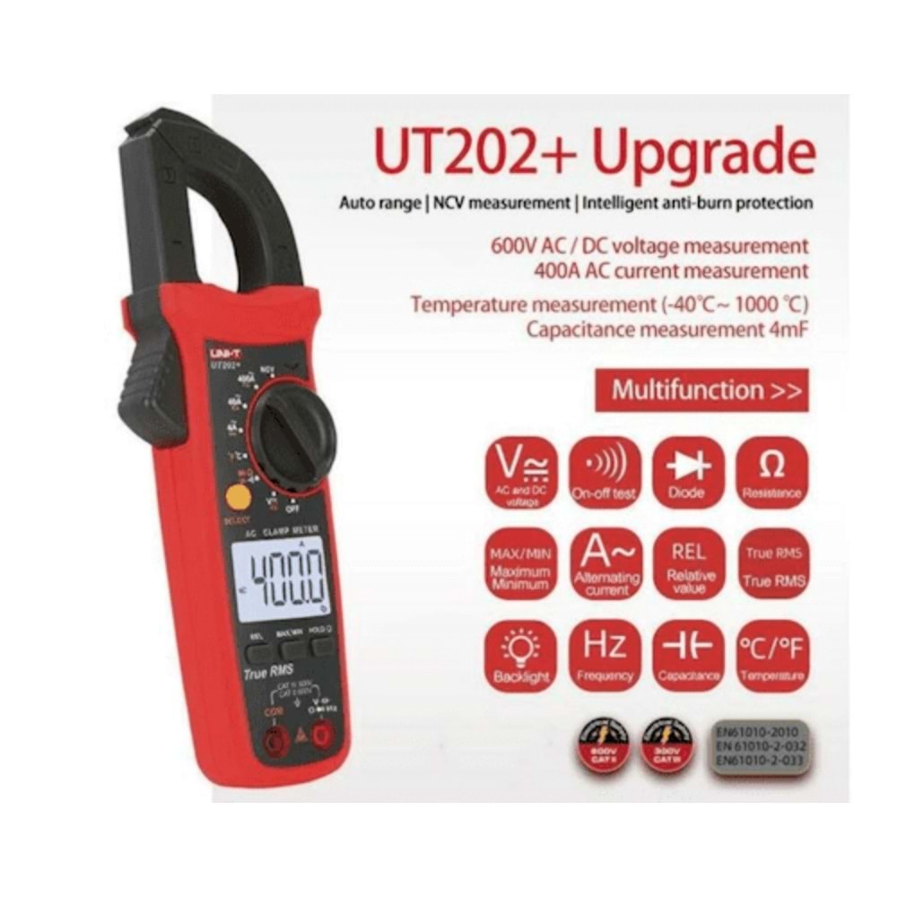 UT202+ 400A AC Dijital Pens Ampermetre UNI-T