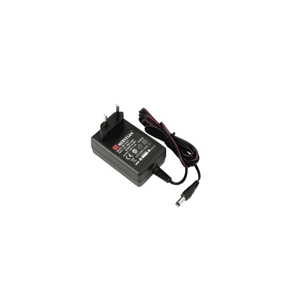 15V 1.2A 18W Priz Modeli Adaptör, Plastik Kasa MT-1815 Mervesan