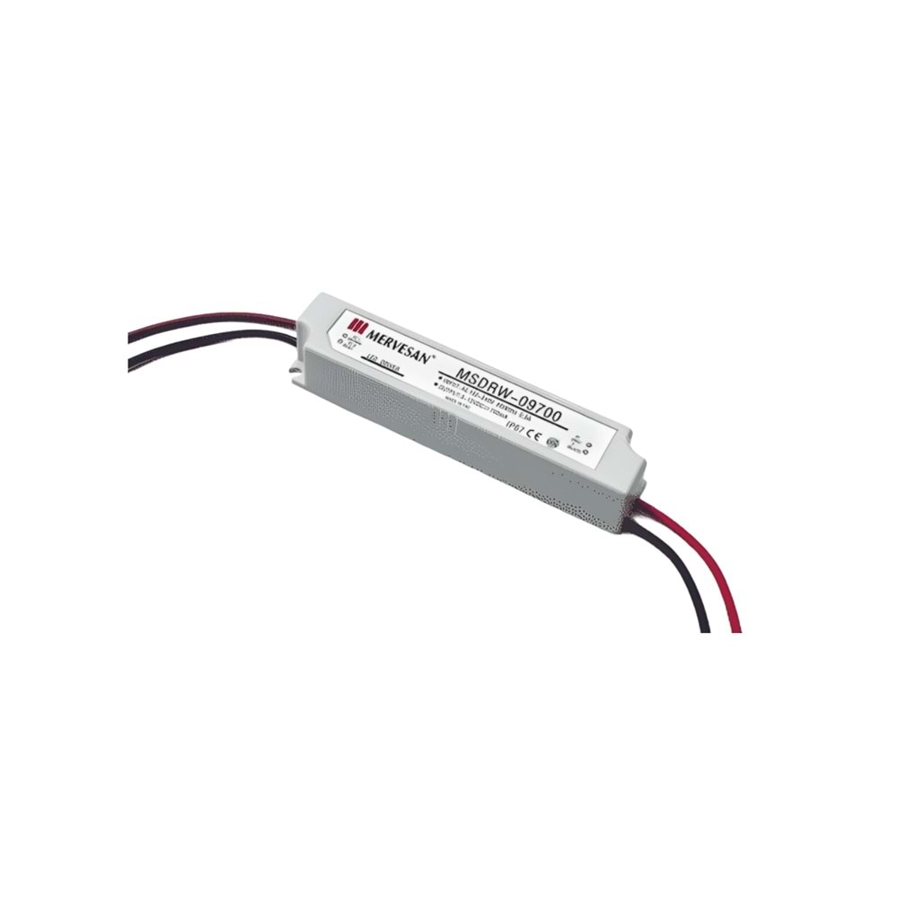 9-24V 350 mA. 8.4W LED Sürücü SMPS IP-67, Sabit Akım Led Driver MTD-09-350 Mervesan