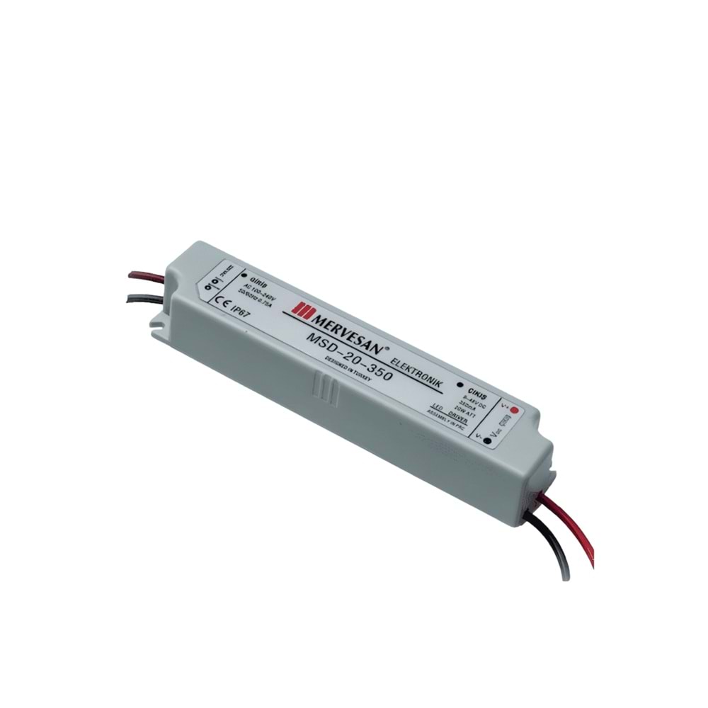 9-30V 700 mA. 20W LED Sürücü SMPS IP-67, Sabit Akım Led Driver MTD-20-700 Mervesan