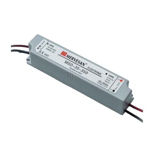 30-70V 500 mA. 35W LED Sürücü SMPS IP-67, Sabit Akım Led Driver MTD-35-500 Mervesan