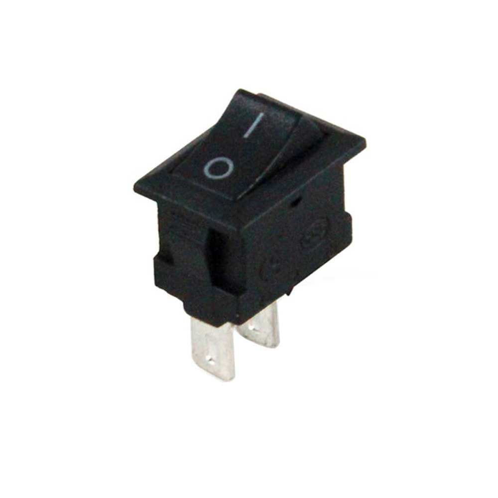 IC-125B (S) Mini Işıksız Anahtar On-Off 2P, Siyah Renk