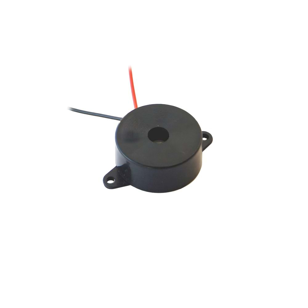 12 Volt Buzzer 23mm Kablolu Devreli