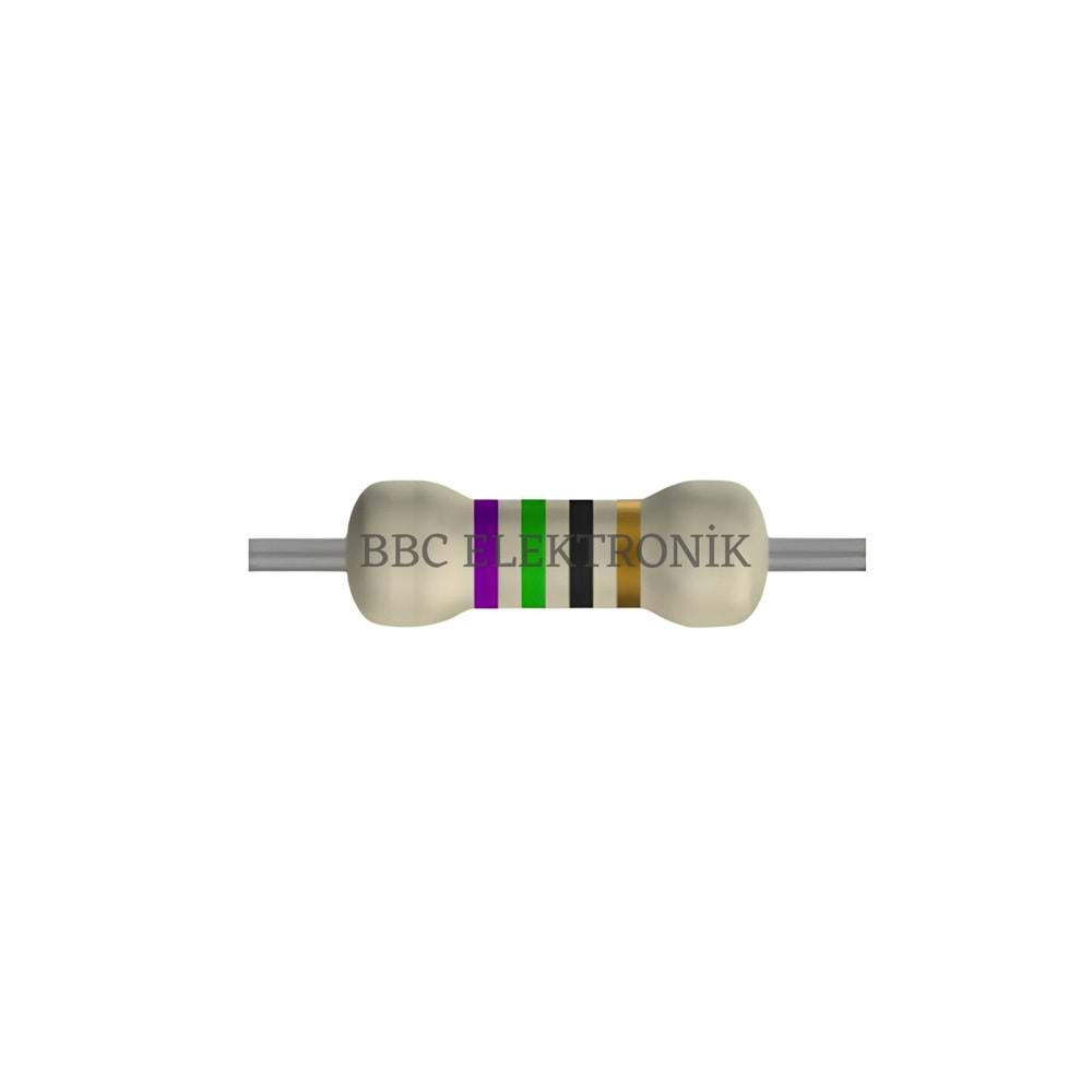 75 Ohm 1/4 Watt Direnç - Resistor, 75R