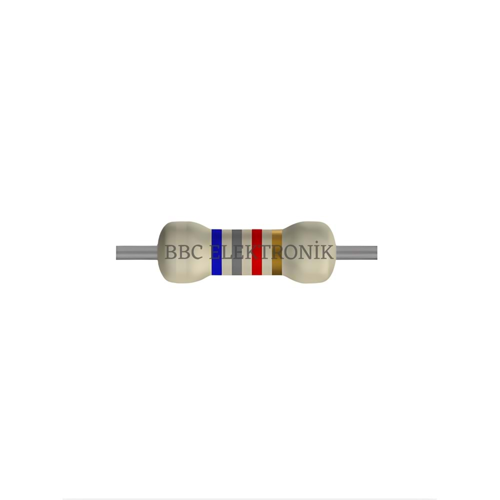 6.8 KOhm 1/4 Watt Direnç - Resistor, 6K8