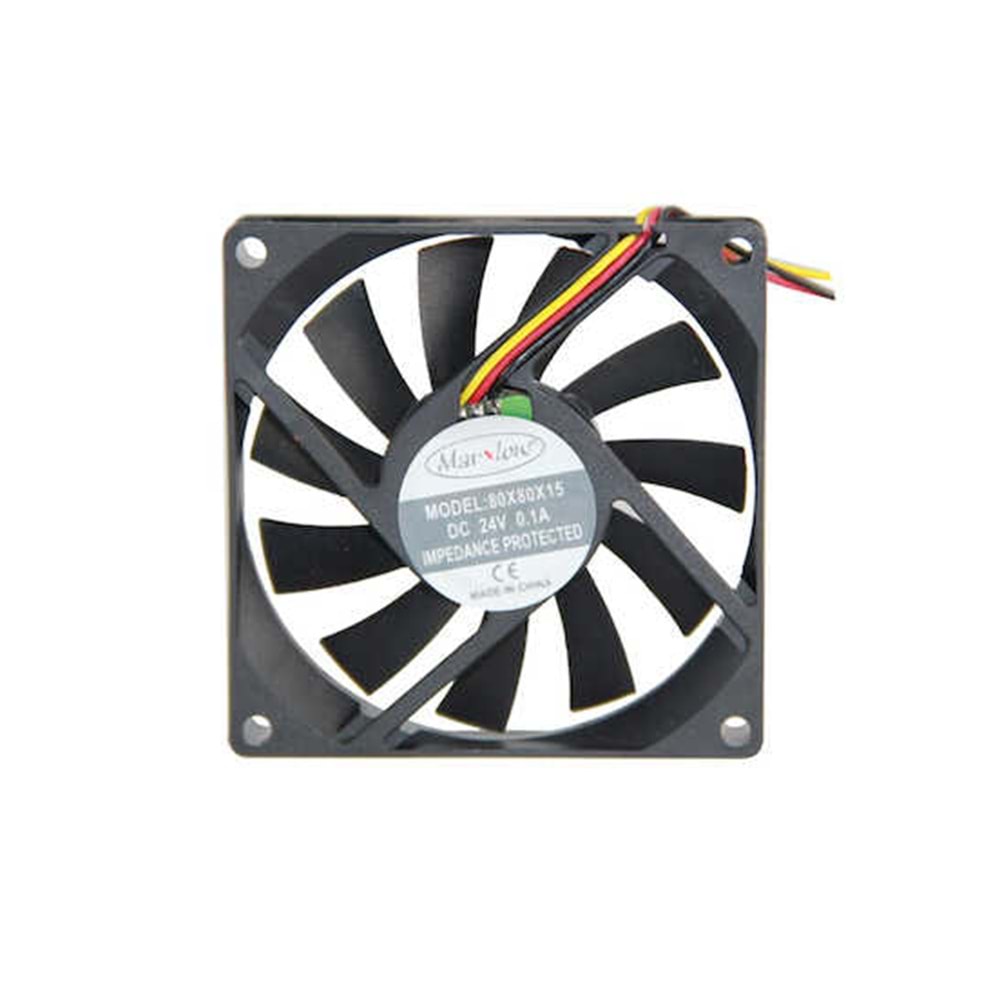 Fan 80X80X15 DC 24 Volt 3 Pin Marxlow