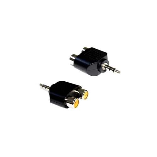 2 RCA Giriş 3.5mm Stereo Çıkış, Çevirici