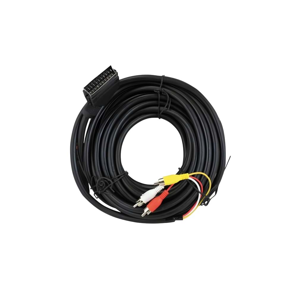 Scart - 3xRCA Ara Kablo 10 Metre