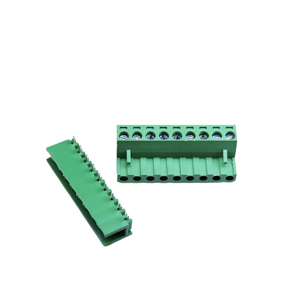 9 Pin 5.08mm Geçmeli Yeşil Klemens 90 Derece