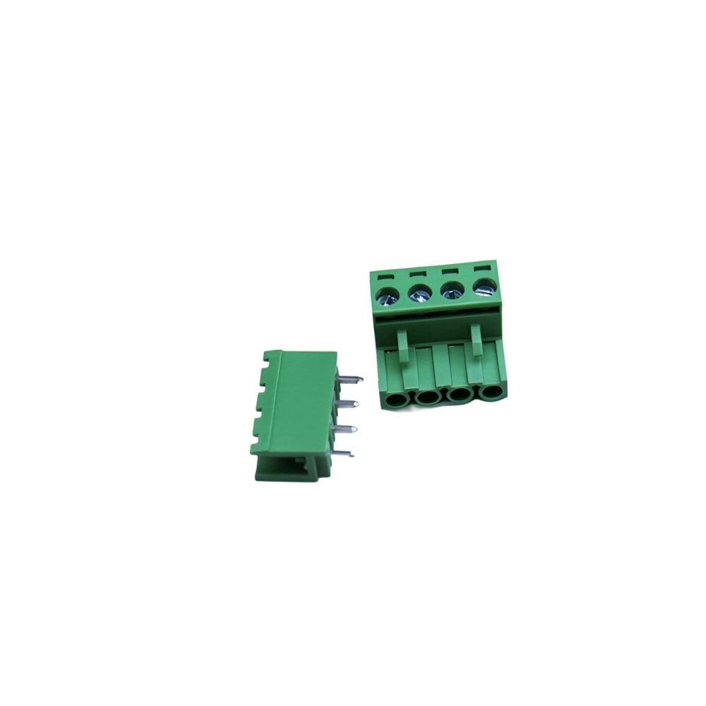 4 Pin 5.08mm Geçmeli Yeşil Klemens 180 Derece