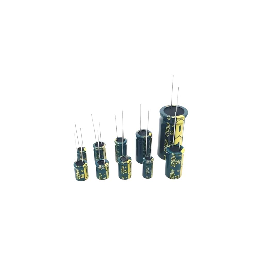 330uF 25 Volt Kondansatör, Kapasitör 8x12mm 105 Derece