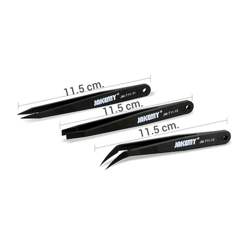 JM-T11 İletken Cımbız 3 lü ESD Set Jakemy
