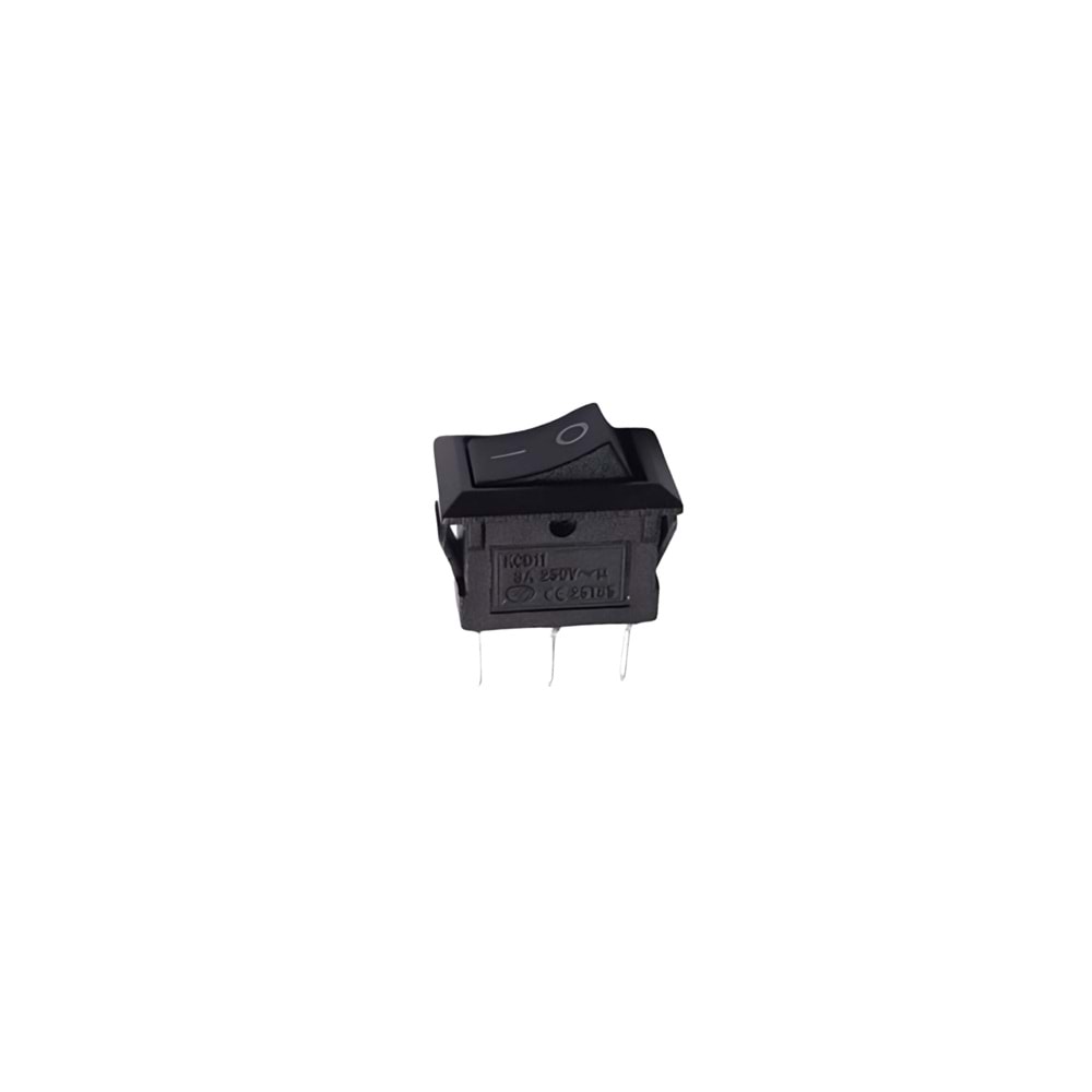 IC-125B-3 (S) Mini Işıksız Anahtar On-Off 3P, Siyah Renk