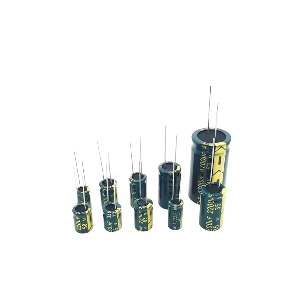 470uF 250 Volt Kondansatör Tel Bacak 22X40mm 105 Derece