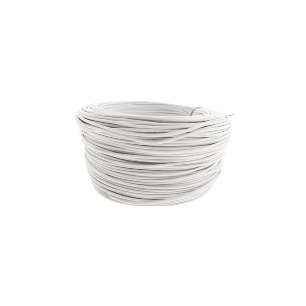 0.80mm NYA Tek Damarlı Montaj Kablosu (Beyaz) Hanoğlu