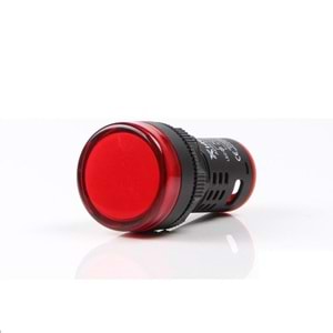 Sinyal Lambası 22mm Metal 220V Kırmızı Renk AD22-22DS