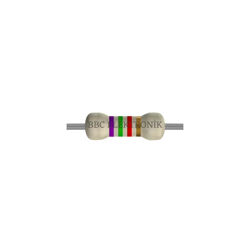 7.5 KOhm 1/4 Watt Direnç - Resistor, 7K5