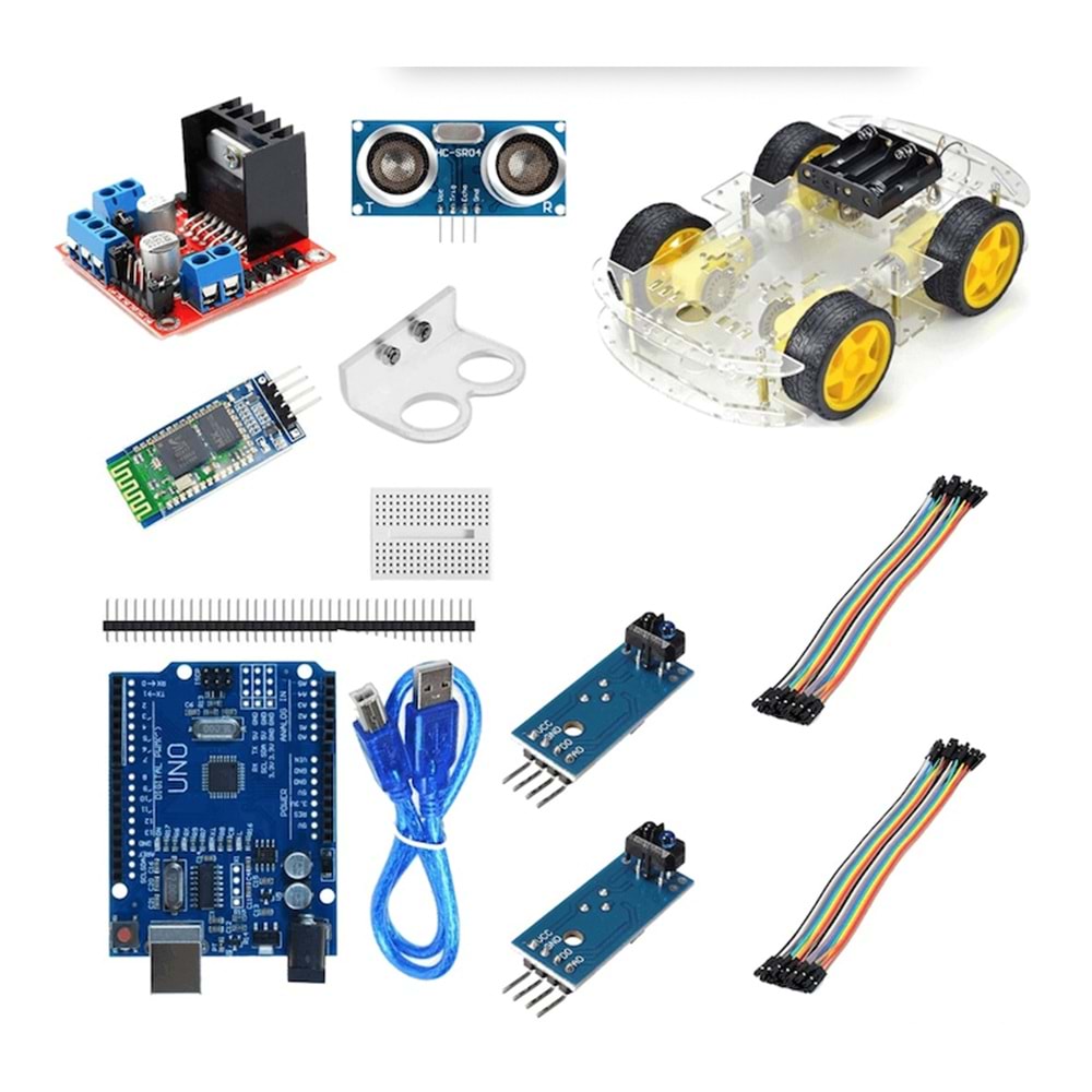 Arduino Süper Combo 4WD Araç Seti Bluetooth