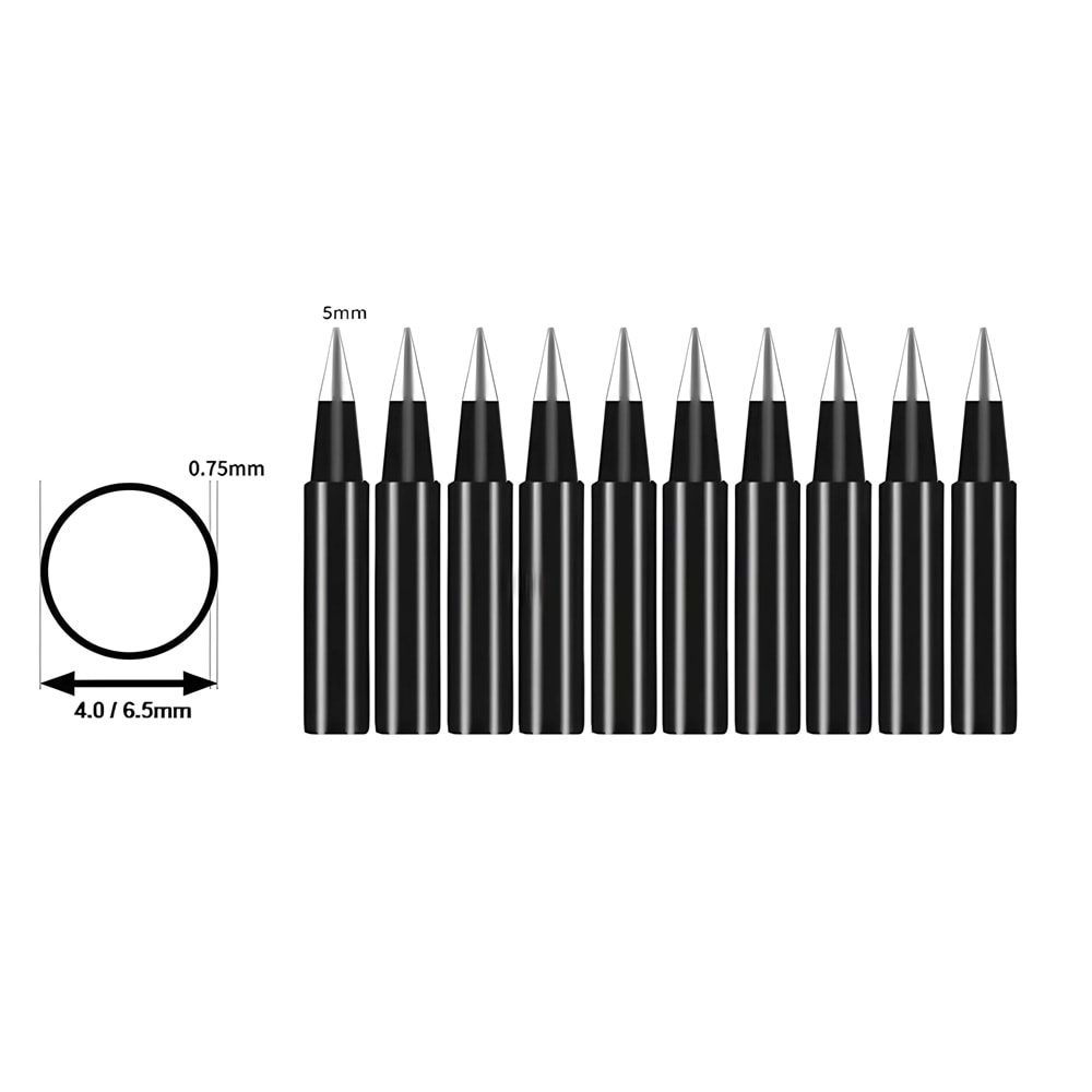 Sunline 900M-T-B ESD Havya Ucu Antistatik Uç Siyah Kalın (1 Adet)