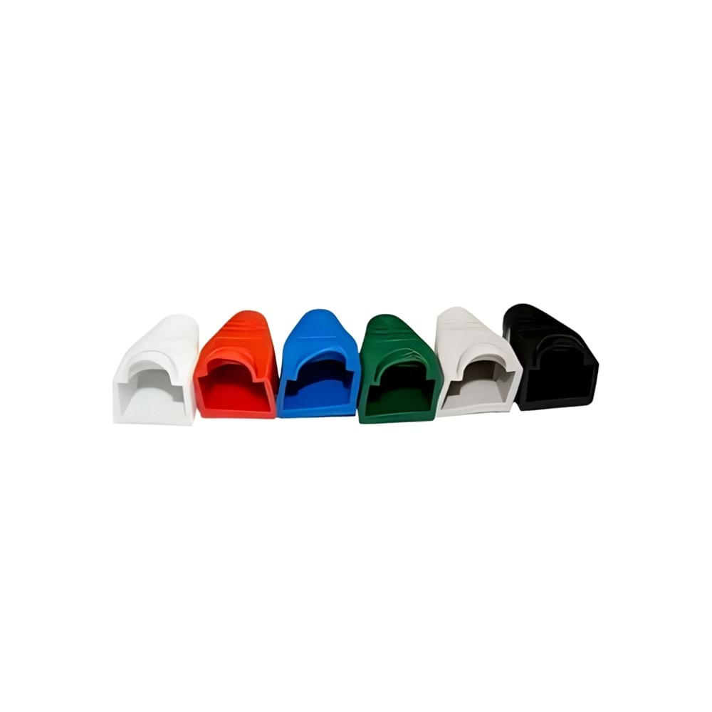 RJ45 8P-8C Renkli Plastik Kap RJ45 Kılıf Gri