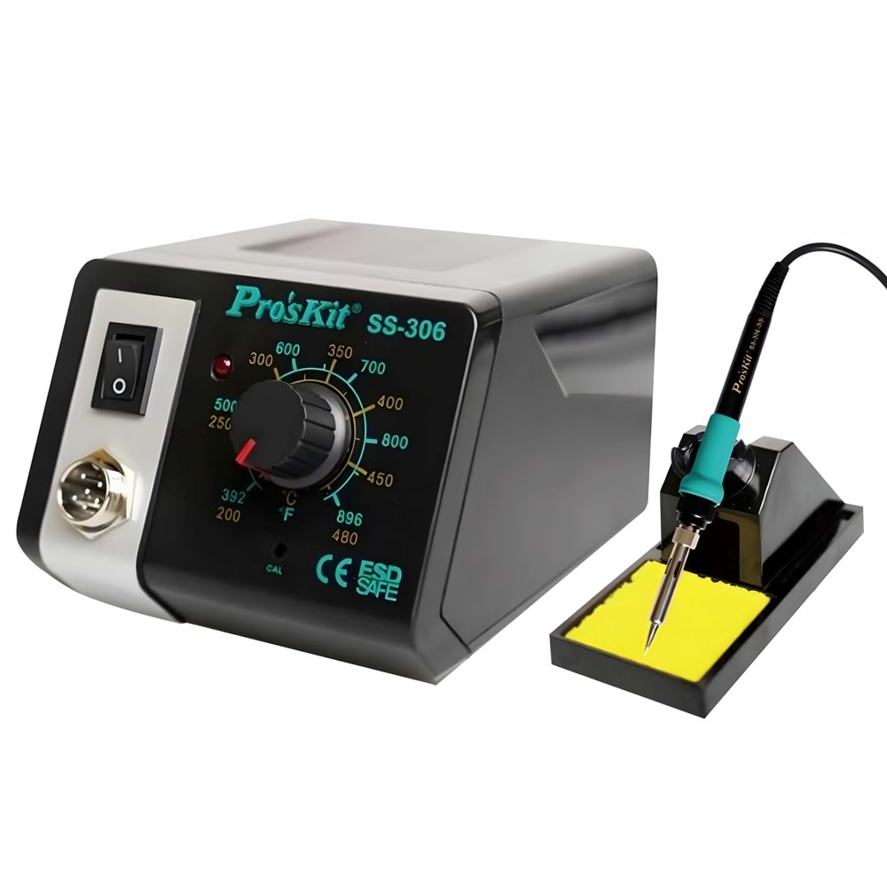 SS-306B 60 Watt Tam ESD Isı Ayarlı Havya Analog Pro'sKit