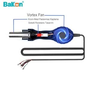 Bakon BK881 Yedek Hava Üfleme Kolu
