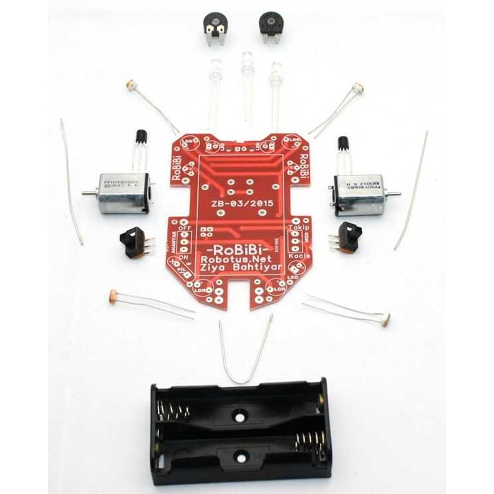 RoBİBİ Işık İzleyen Robot Kiti (Demonte - Montajsız)