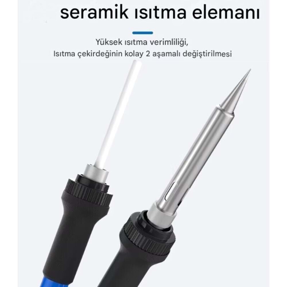 969D Isı Ayarlı Havya İstasyonu 75 Watt Dijital Sunline