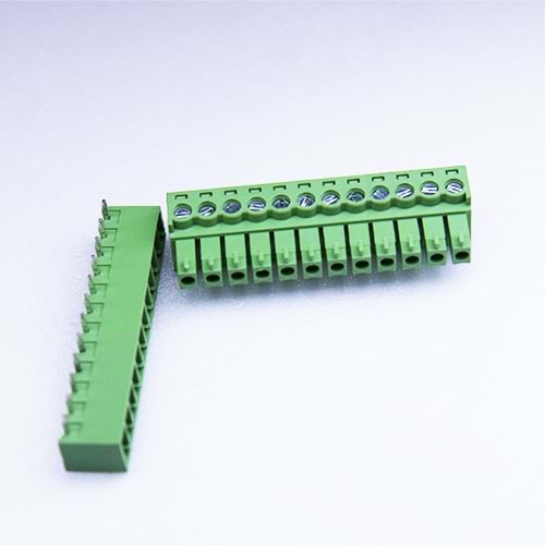 12 Pin 3.81mm Geçmeli Yeşil Klemens 90 Derece