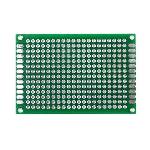 4X6 cm Çift Taraflı Delikli PCB Plaket, Pertinaks